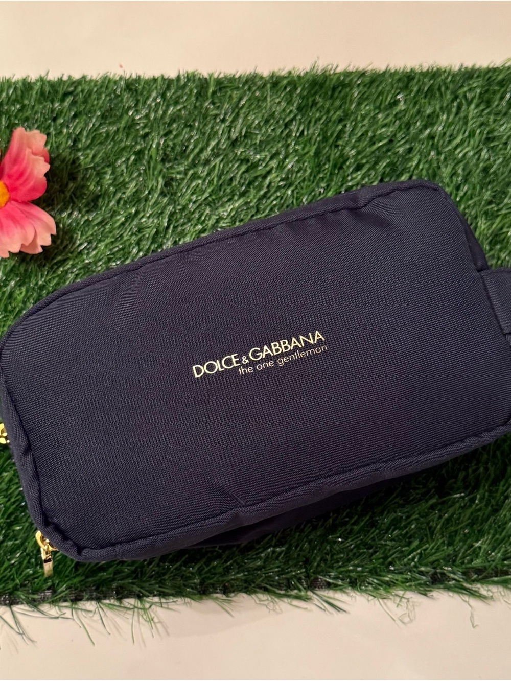 Dolce & Gabbana Navy and Gold The One Gentleman Travel Bag